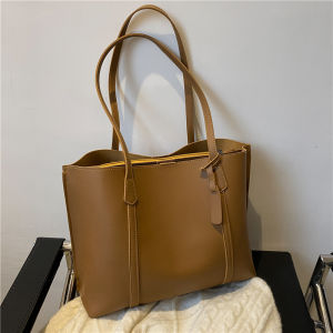 Large Capacity Womens Bag New Soft Leather Tote Bag Casual and Versatile Single Shoulder Bags for Woman Korean Style Handbags