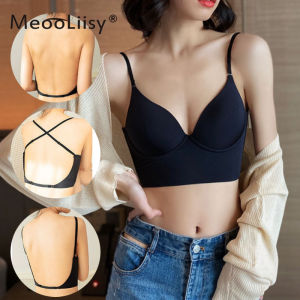 MeooLiisy Áo Ngực Mặc Nhiều Kiểu Làm Đẹp Gợi Cảm Cho Nữ Đồ Lót Không Dây Nâng Ngực Đồ Lót Hở Lưng Khoét Sâu Không Đường May