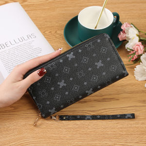Long Zipper Wallet Womens Large Capacity Spliced Fashion Korean Style Handheld Bag JIFANPAUL Brand PU Leather Card Holder