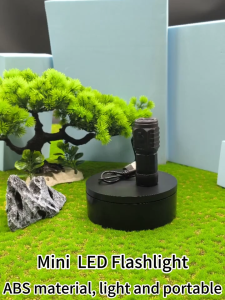 Mini LED Rechargeable Flashlight Portable Pocket-Sized Compact Outdoor Waterproof Flashlight with Three Eyes Super Bright LED Five Modes of Adjustment