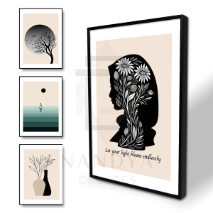 NandyaCreates - Poster Dinding Aesthetic Frame Block A3 & A4 - Abstract / Scandinavian Wall Art