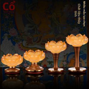 Đế Nến Hoa Sen Kính Dùng Trong Nghi Thức Phật Giáo