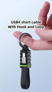 Hagibis ngắn usb4 Cáp dữ liệu di động Keychain Kit 40gbps USB C để Loại C Cáp PD 240W cho Thunderbolt 3/4 iPhone 15 Pro SSD