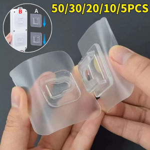 50PCS/30PCS/20PCS/10PCS/5PCS - Non drilling adhesive hook multifunctional auxiliary hook - suitable for glass windows home kitc