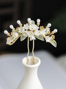 Chun Yi Xuan  Bellflower Hairpin Headwear for Women Traditional Chinese Cheongsam Hanfu Bun Head And Skirt Accessory