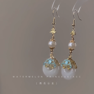 "Yunteng Jade Dream" New Chinese Style National Style Earrings Female Tassel Antique Earrings Han Chinese Clothing Cheongsam Horse-Face Skirt Ornament