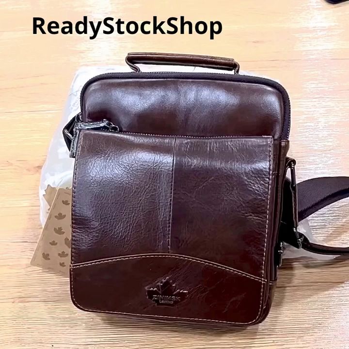 ZINIMSK 100 Cow Leather First Grade Men Shoulder Bag Sling Bag M Size Kulit Asli ZZNICK ZNIXS Lazada