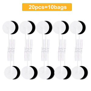 10/20Pcs Electrodes Parches Round Reusable Electrode Pads Full Body Self Adhesive Tens Massage Sticker for EMS Muscle Stimulator