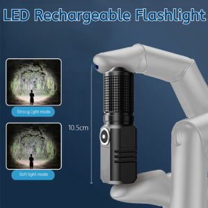 Mini Bright Flashlight USB Rechargeable Outdoor LED Flashlight Camping Fishing Cycling Durable Flashlight