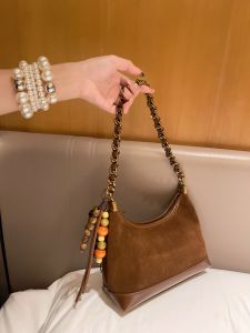 MY&FSNH | Retro Matte Tanned Leather Underarm Bag Adjustable Strap