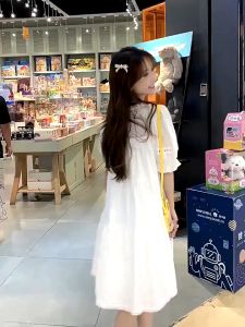 VÁY BẦU CÔNG SỞ DỰ TIỆC MÙA HÈ-ĐẦM BẦU THIẾT KẾ SUÔNG PHỐI CỔ SƠ MI CÁCH ĐIỆU