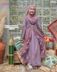 ARABIAN LOOK GAMIS ANAK TK SD 5 6 7 8 9 10 TAHUN ZULAIKHA BY LABELLA GAMIS PESTA CANTIK WARNA PUTIH UNGU PINK COKSU