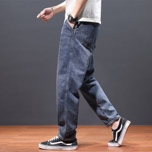 Trendy Mens Loose Fit Harlan Jeans Spring 2025 American Style Large Size Casual Long Trousers Straight Leg Jeans