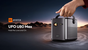 BYINTEK U80 Max DLP Smart Projector Google TV Support 4K Full HD Google Voice Assistant Home Cinema Day or Night Still Bright With 10W*2