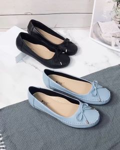 Giày Búp Bê Bệt Da Bò Thật Siêu Êm Gắn Nơ Nhỏ Pixie X603