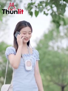 Thunlit Mini Portable Fan Rechargeable 1800mAh Outdoor Handheld Neck Small Desktop Fan