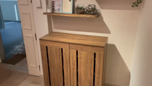 Flexidesignx Shoe Cabinet 2 Door Soft Close Rak Kasut Storage Rack Walnut – MERLOT