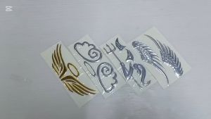 สติ๊กเกอร์ ปีกนก ปีก นางฟ้า 3D ติดโลโก้ ยี่ห้อ รถยนต์ TYPE R