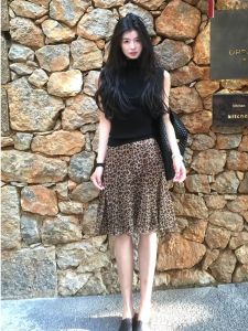 CHOUXIE | Summer Korean Style Knit Leopard Vest Skirt Set