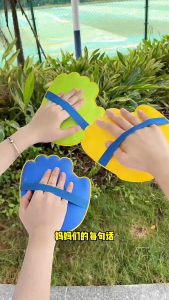 3PCS Outdoor sports parent-child interactive racket toy with hand-thrown ball for children