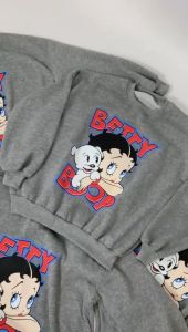 Sweater Crewneck Wanita Oversize Premium Artikel Betty Boop