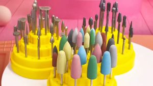 Dental Tungsten Carbide Cutter Kit Dental Carbide Burs for Remove and Polishing Dental Drill Bits