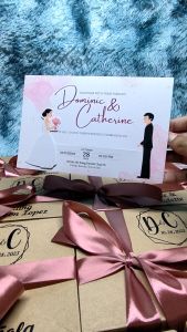 5R Sliding Wedding Invitation - High Quality Print