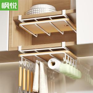 No-Drill Multi-Functional Kitchen Storage Rack for Pot Lids Cutting Boards Storage Shelf for Cupboards And Hanging Pots