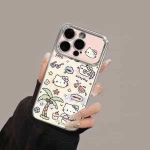 Vivo Y300 pro Phone Case Cute Graffiti Large View Window Electroplated Personality Y36 Doodle Y76S Lovely Y77E Stand Compatible with Multiple Models