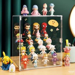 Hộp Đựng Đồ Trưng Bày Acrylic Trong Suốt Một Thể Trưng Bày Mô Hình Khối Xếp Hình Hộp Đựng Đồ Chơi Búp Bê