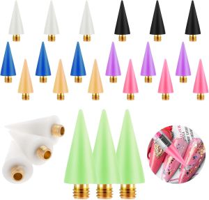 16/21Pcs Nail Rhinestones Picker Replacement Wax Head Tips Rhinestone Picker Tool Wax Tip for Nail Dotting Pen