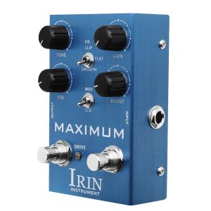 IRIN | IRIN AN-41 MAXIMUM Overload Dual-Channel Guitar Pedal – BOOST & DRIVE Channels with Wild High-Gain Tone & Long Sustain