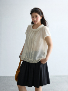 JULULOOK | Áo Blouse Voan Ren Dễ Dàng Kích Cỡ Lớn