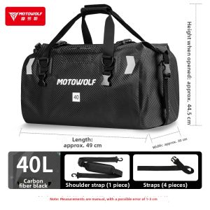 Motowolf | Large Capacity Waterproof Motorcycle Tail Bag