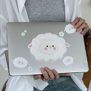 3D Sang Trọng da cừu Thêu Trường Hợp Cho MacBook Air M1 M2 M3 13.6 15.3 Inch 2024 A2179 A2337 A2681 A2941 Cừu Cho Pro14 2023 M2 M3 Sang Trọng Máy Tính Trường Hợp