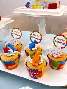 Boys Birthday Party Cake Topper Paper Cupcake Decorations Ninja Turtle Themed Dessert Table Props Cartoon Character Stickers