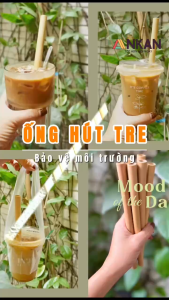 Combo 50 Ống Hút Tre ANKAN Chiều Dài 20cm Dùng Cho Cá Nhân Nhà Hàng Khách Sạn Quà Tặng Doanh Nghiệp Có 3 Kích Cỡ Để Lựa Chọn