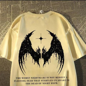 Áo Thun Tay Ngắn Cotton Nguyên Chất 100% Cho Nam Mùa Hè Dáng Rộng in Họa Tiết Thoáng Khí Không Cần Ủi Phong Cách Thường Ngày