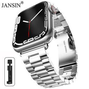 Titanium Color Stainless Steel Strap For Apple Watch Band Ultra 2 49mm 46MM 45mm 41mm 40mm 44mm Bracelet iWatch Series 10 9 8 7