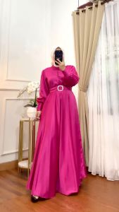 GAMIS SATIN VELVET MIX KANCING GAMIS PESTA TERBARU TERMURAH