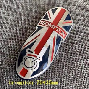 Aluminum Alloy Badge Metal Decals Anti Scratch Bicycle Frame Stem Stickers For Brompton Folding Bike MTB Road Bicycle Decoratio