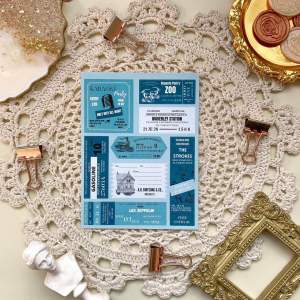 aesthetic sticker stiker estetik vintage ticket tiket sticker Planner Bullet Journal stiker deco journaling journal scrapbooking