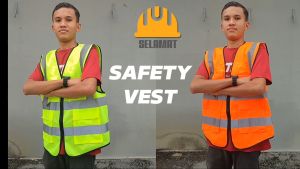 Selamat SV1200 (Yellow)/SV1201 (Orange) Reflective Safety Vest Jacket Keselamatan With Zip & Multiple Pocket - Size XXL