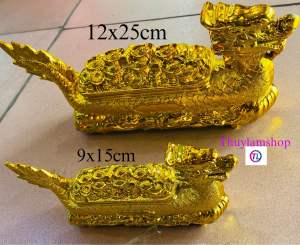 Tượng rồng vàng trang trí phong thuỷ thu hút tài lộc năm Giáp Thìn 2024 mẫu mới nhất