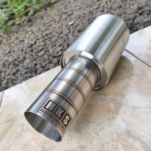 knalpot mobil racing HKS plong cacing full stainless type suara bass kering cocok untuk semua jenis mobil berbahan bakar bensin dan solar seperti Avanza Xenia Agya Panther Grandmax Pickup Baleno Vios Sigra Ayla Kijang dll