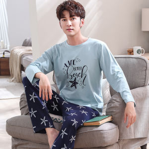 Boy Pajamas 2024 New Arrival Spring and Autumn Pure Cotton Long Sleeves Men Cartoon Youth Student Teens Thin Suit