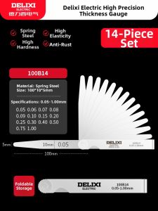 DELIXI | High Precision Stainless Steel Feel Gauge Set