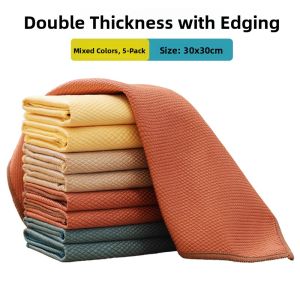 CHUSHE | Absorbent Fish Scale Washcloth for Dishwashing and Glass Cleaning