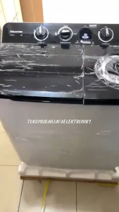 Hisense Mesin Cuci WS80K10 Top Loading Twintube Kapasitas 8KG 2 Tabung Bukaan Atas Warna Abu-abu Gelap Air Tub Spin Drying Garansi  Resmi BY TMJ