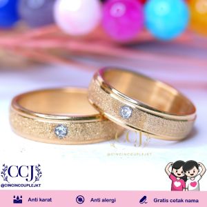 [GRATIS CETAK NAMA] Cincin Couple Titanium Anti Karat M14 | Cincin Pasangan | Cincin Hadiah | Cincin Lamaran | Cincin Tunangan | Aksesoris Pria Wanita